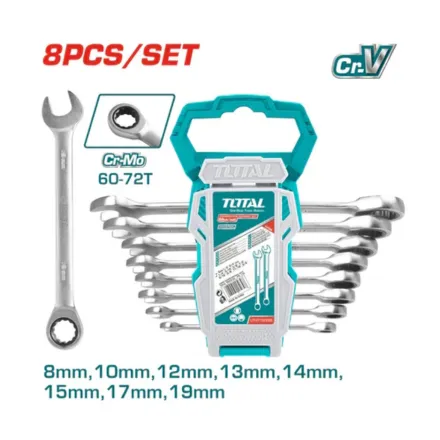 JUEGO 8 LLAVES MIXTA RATCHET 8-19MM TAG