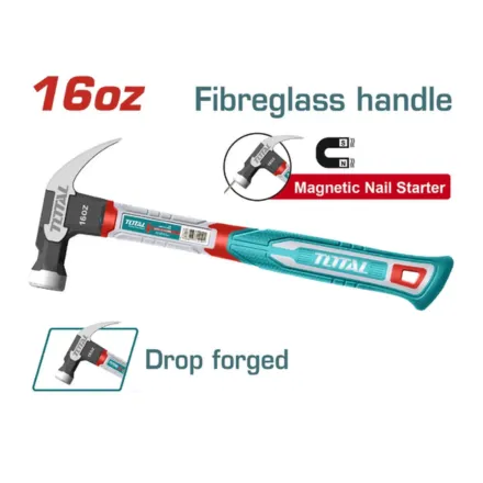 MARTILLO DE UÑA 16 ONZ /450G  MANGO FIBRA DE VIDRIO