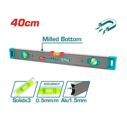 NIVEL MAGNETICO DE 3 GOTAS ALUMINIO LARGO 400MM