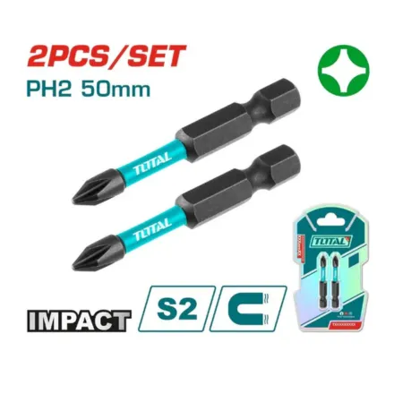 SET 2 PUNTAS DE IMPACTO IMANTADA PH2 50MM (BLISTER X 2 UND)