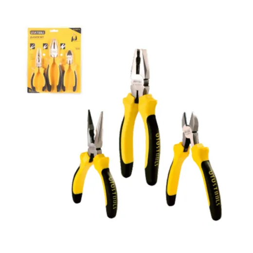 JUEGO DE 3 ALICATES PUNTA UNIVERSAL Y CORTE
