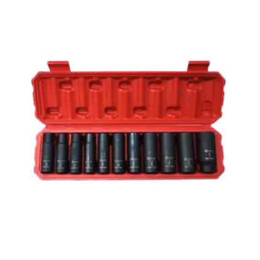 Juego Copas Impacto Negra 1/2" X 11 Pzas 3/8" a 1"