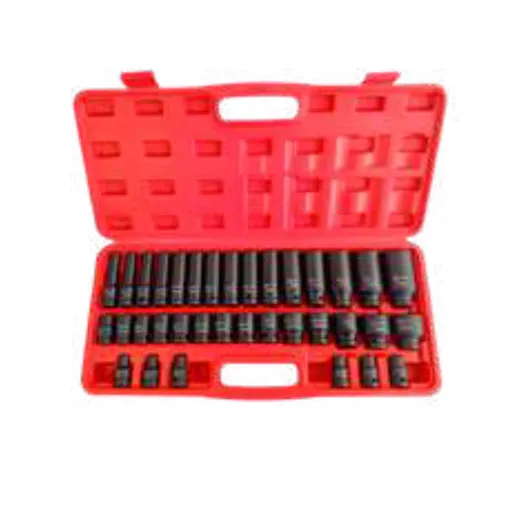 Juego Copas Impacto Largas Y Cortas 1/2" X 35 Pzas