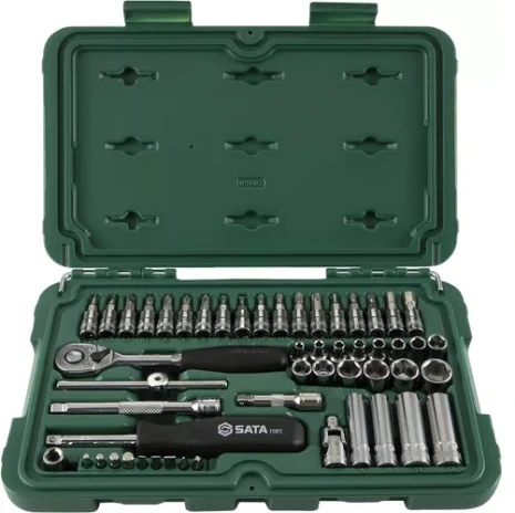JUEGO DE COPAS 6 PT MILIMETRICO 1/4 X 52 PIEZAS  09002