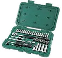 JUEGO DE COPAS 6 PT MILIMETRICO 1/4 X 52 PIEZAS