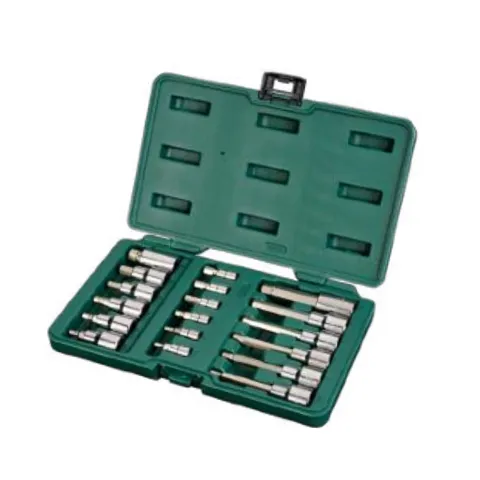 JUEGO DE COPAS PUNTAS CTE 1/4-1/2  PUNTAS HEXAGONAL 3-12MM 18PZ