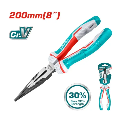 PINZA DE PUNTA LARGA 8" NEGRO PULIDO